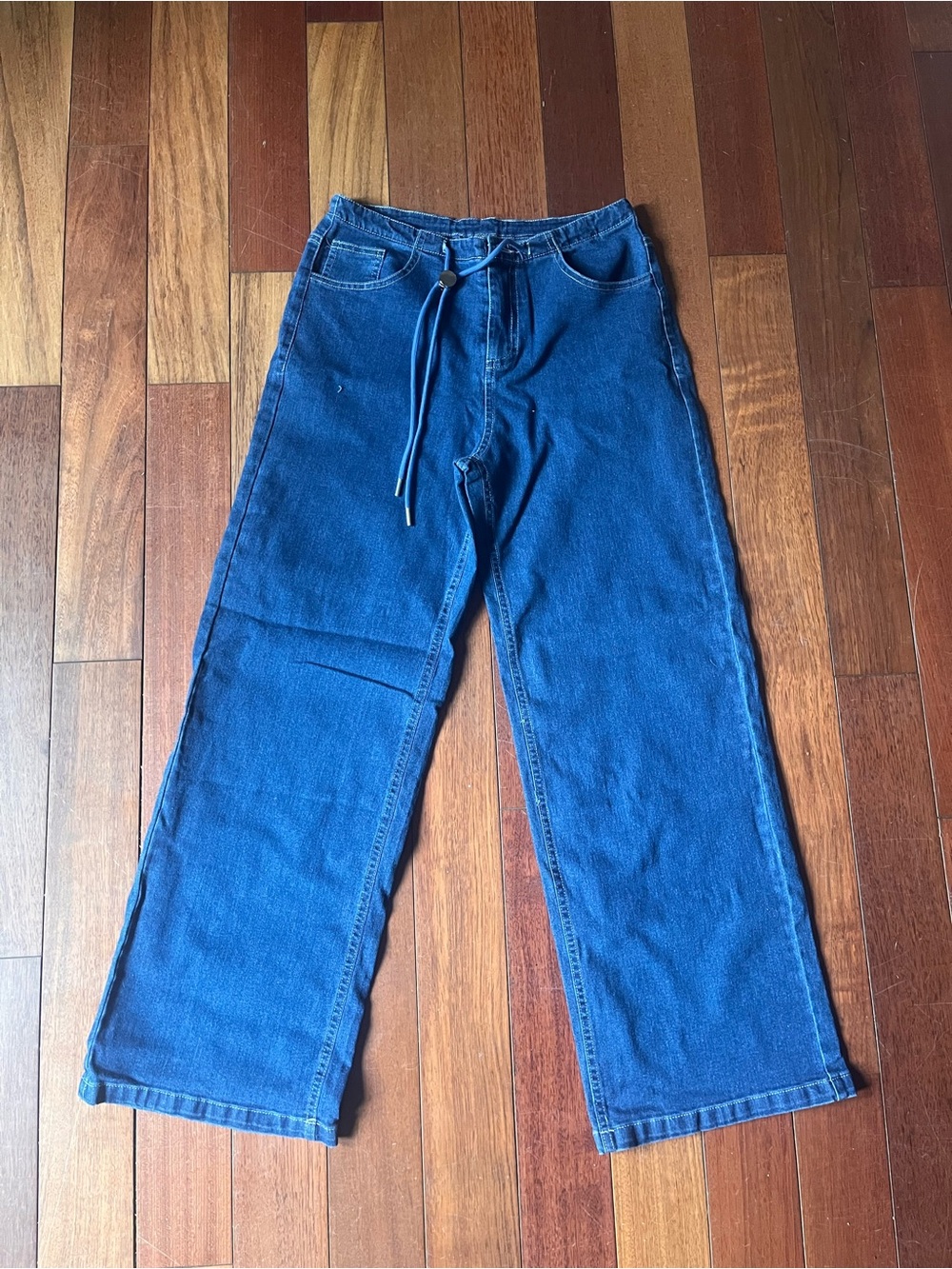Women’s drawstring  Wide-Leg Denim